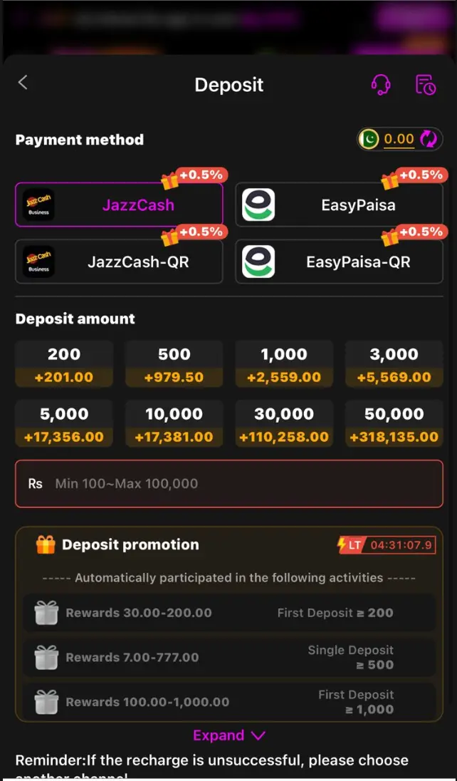 ZS777 Mobile Deposit Interface