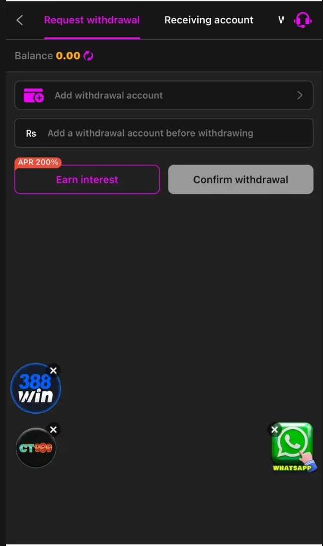 ZS777 Fast Withdrawal Process Interface